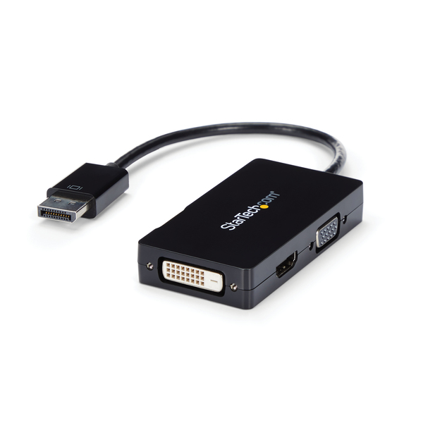 Startech.Com DisplayPort to VGA/DVI/HDMI Adapter – DP Converter – Black DP2VGDVHD